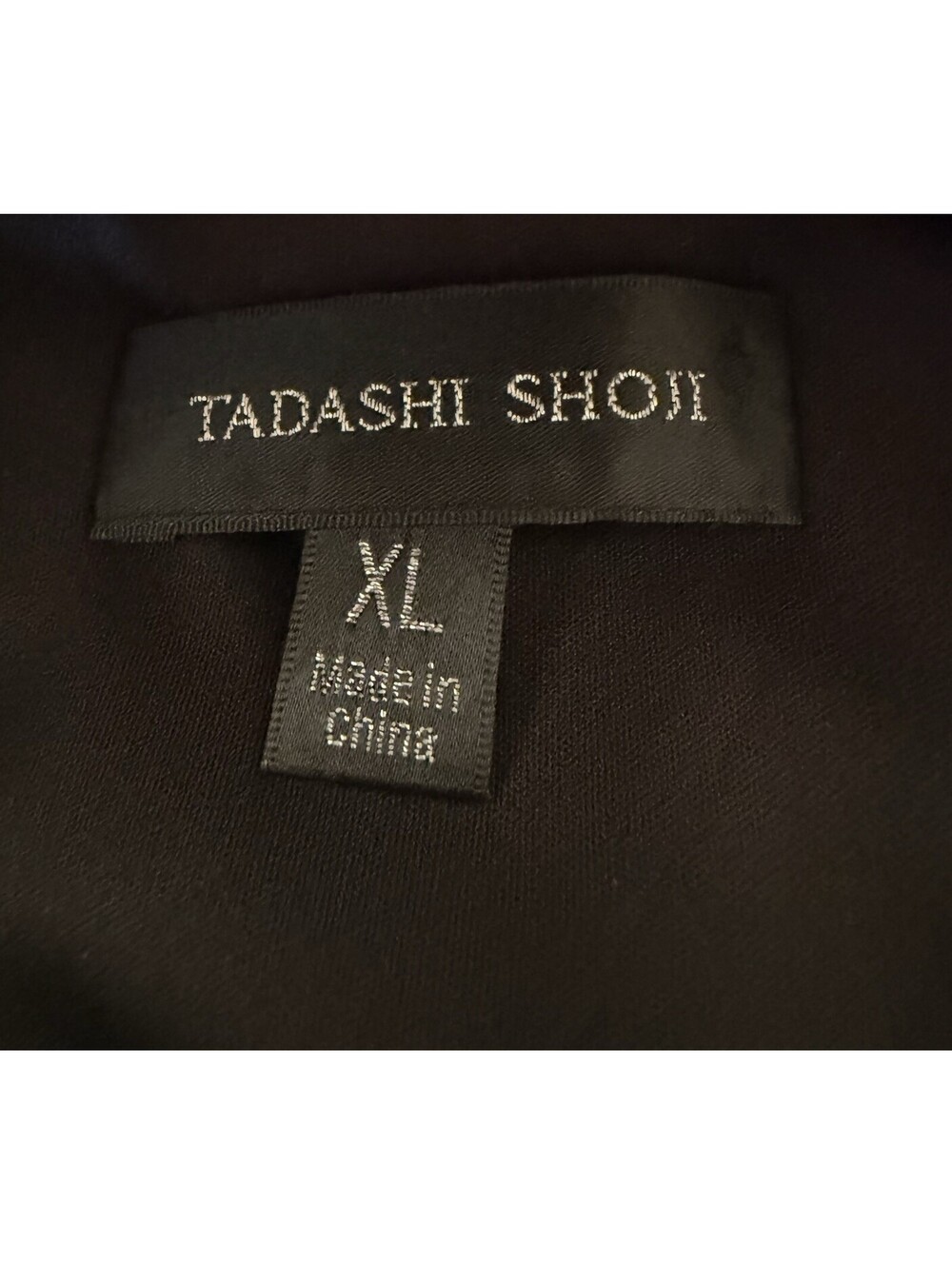 New Tadashi Shoji Mixed Media Cap Sleeve Crepe Gown In Black Size XL $558 - Picture 9 of 11